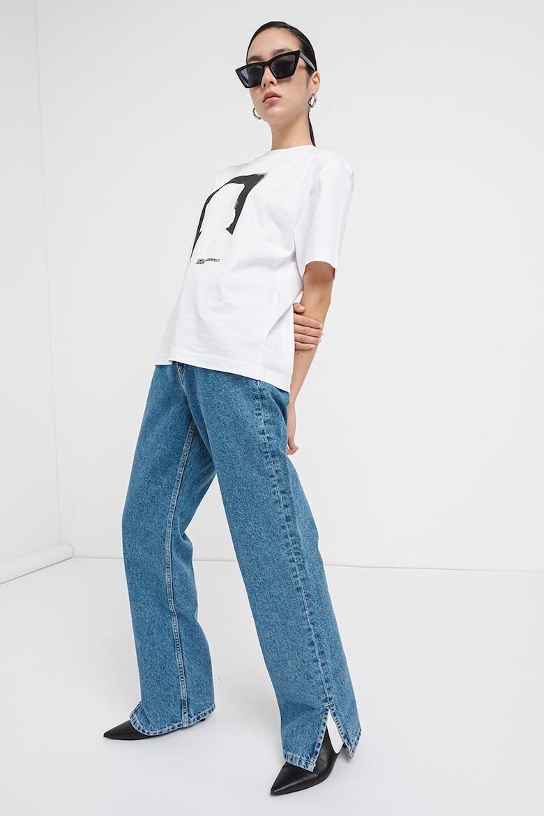 KARL LAGERFELD JEANS Tricou de bumbac organic cu imprimeu logo - Pled.ro