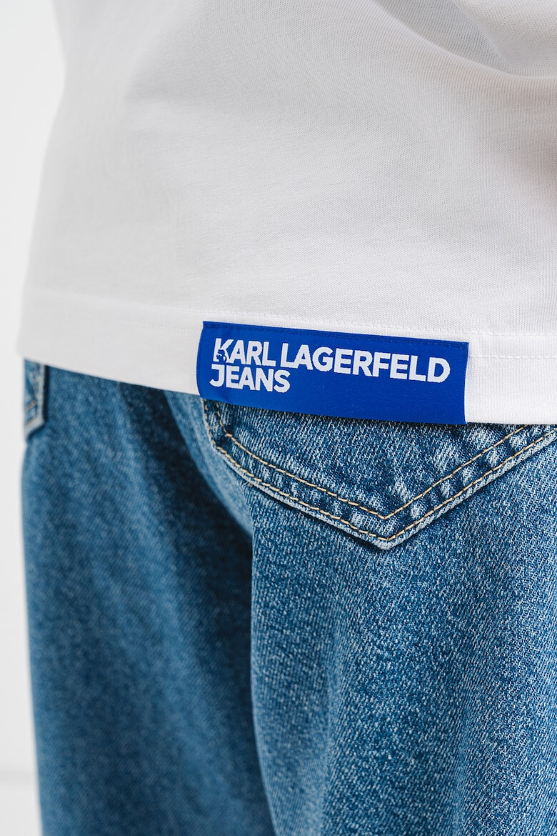 KARL LAGERFELD JEANS Tricou de bumbac organic cu imprimeu logo - Pled.ro