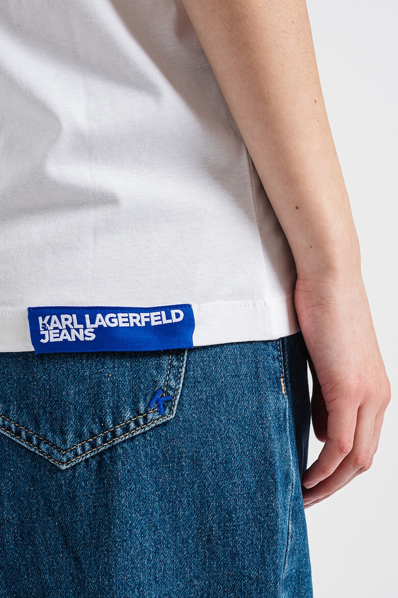 KARL LAGERFELD JEANS Tricou de bumbac organic cu imprimeu logo - Pled.ro