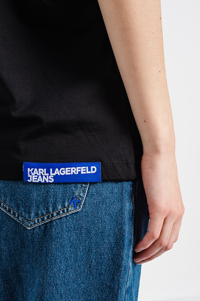 KARL LAGERFELD JEANS Tricou de bumbac organic cu imprimeu logo - Pled.ro