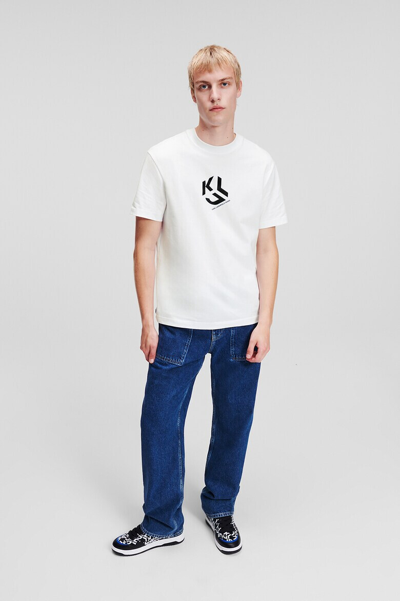 KARL LAGERFELD JEANS Tricou din bumbac organic cu imprimeu logo - Pled.ro