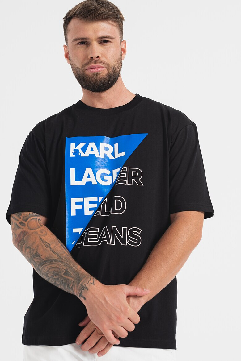 KARL LAGERFELD JEANS Tricou relaxed fit de bumbac organic - Pled.ro