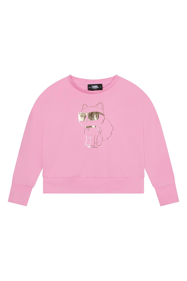 KARL LAGERFELD KIDS Bluza sport cu imprimeu grafic - Pled.ro