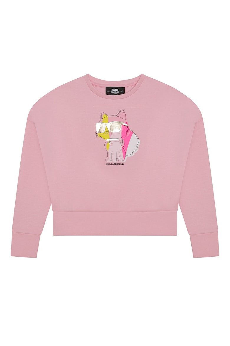 KARL LAGERFELD KIDS Bluza sport cu imprimeu logo - Pled.ro