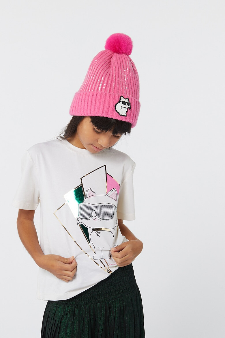 KARL LAGERFELD KIDS Caciula cu paiete - Pled.ro