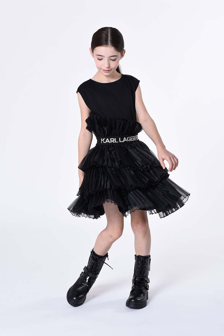 KARL LAGERFELD KIDS Cizme biker de piele - Pled.ro