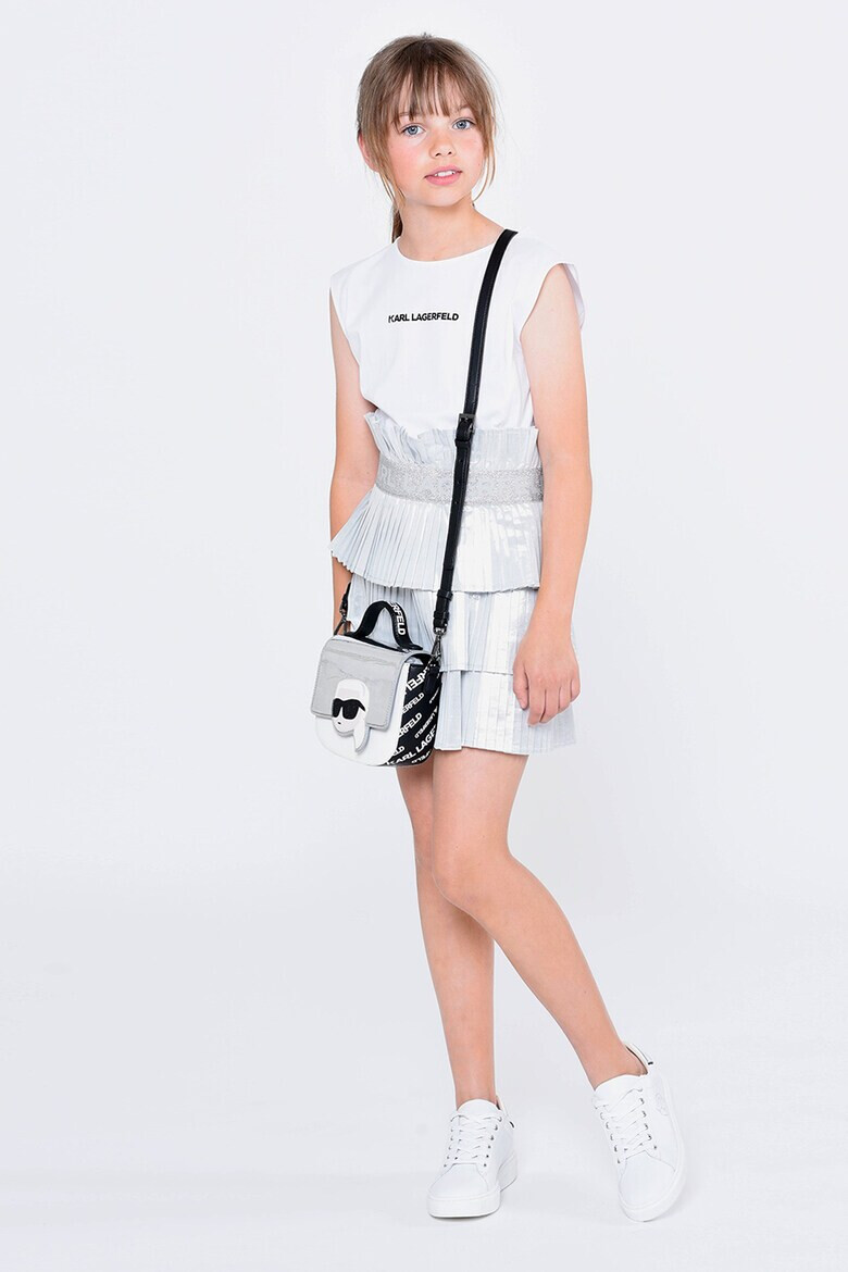 KARL LAGERFELD KIDS Geanta crossbody din piele ecologica cu aplicatie logo - Pled.ro