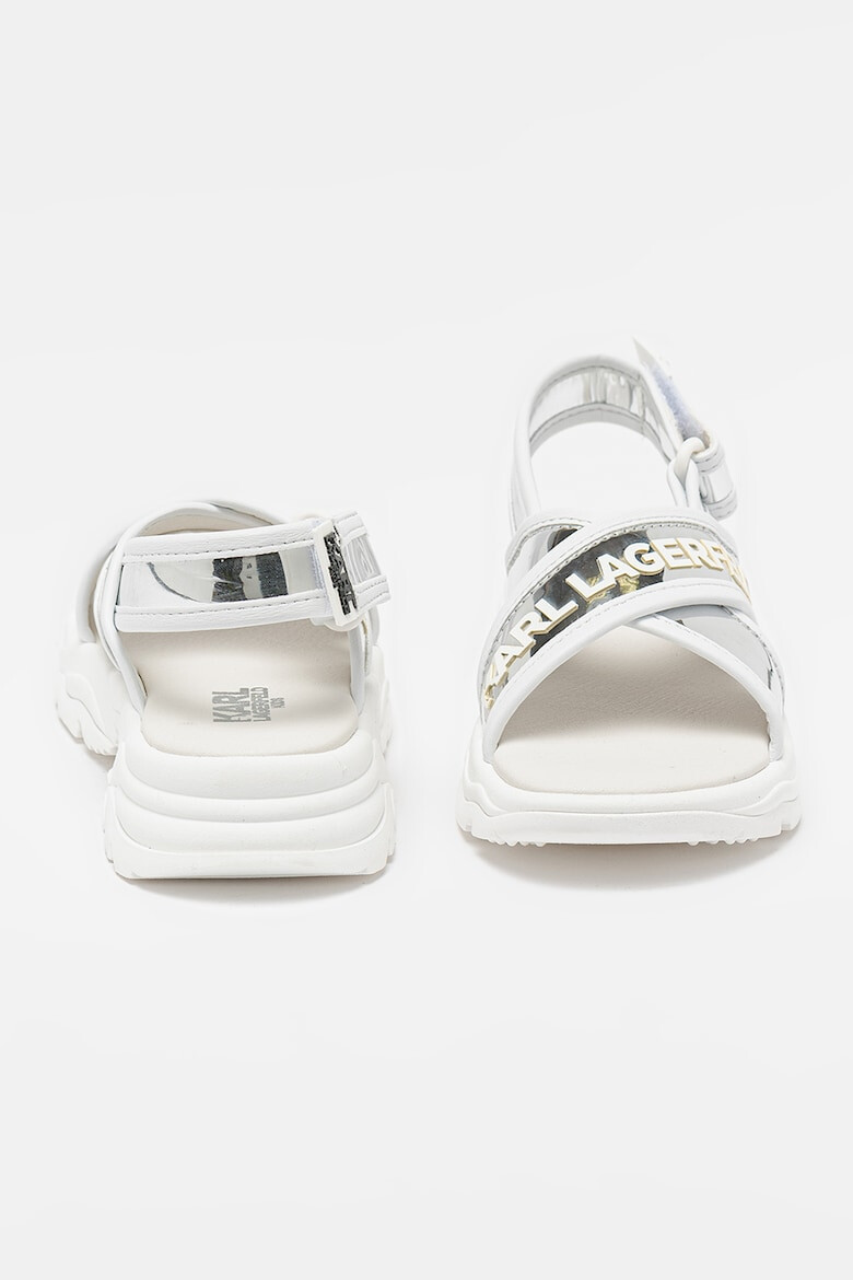 KARL LAGERFELD KIDS Karl Lagerfeld Sandale cu velcro si logo - Pled.ro