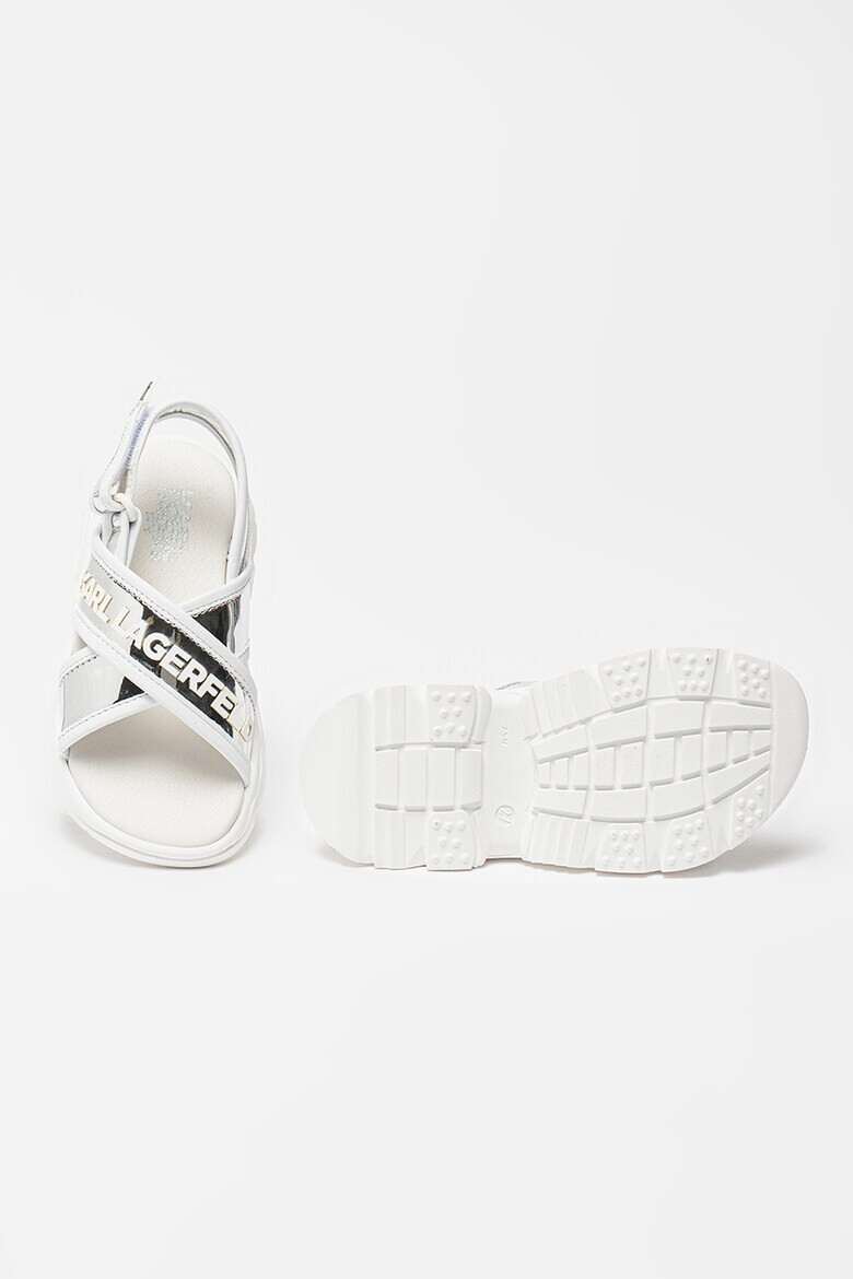 KARL LAGERFELD KIDS Karl Lagerfeld Sandale cu velcro si logo - Pled.ro