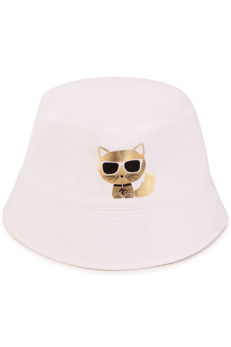 KARL LAGERFELD KIDS Palarie bucket de bumbac cu logo brodat - Pled.ro