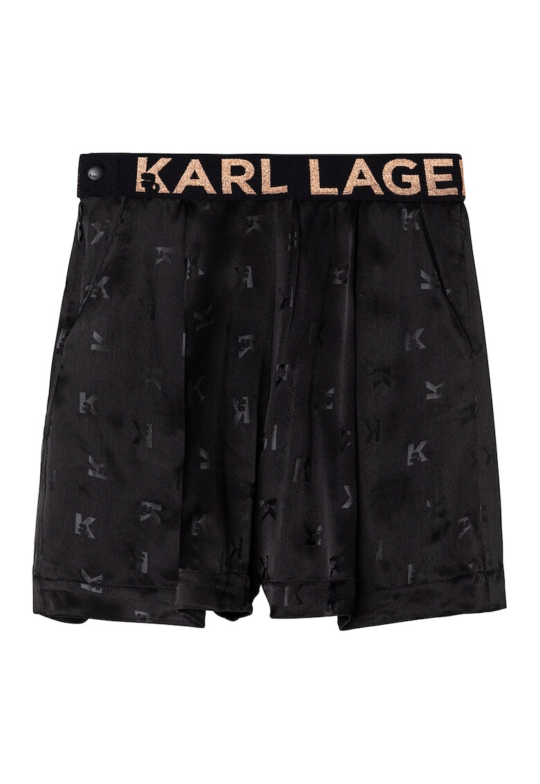 KARL LAGERFELD KIDS Pantaloni scurti cu banda logo in talie - Pled.ro