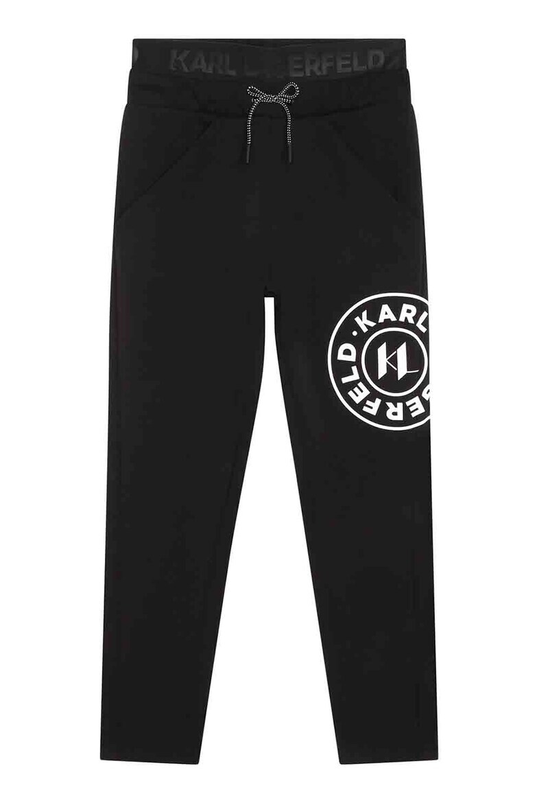 KARL LAGERFELD KIDS Pantaloni sport cu imprimeu logo - Pled.ro