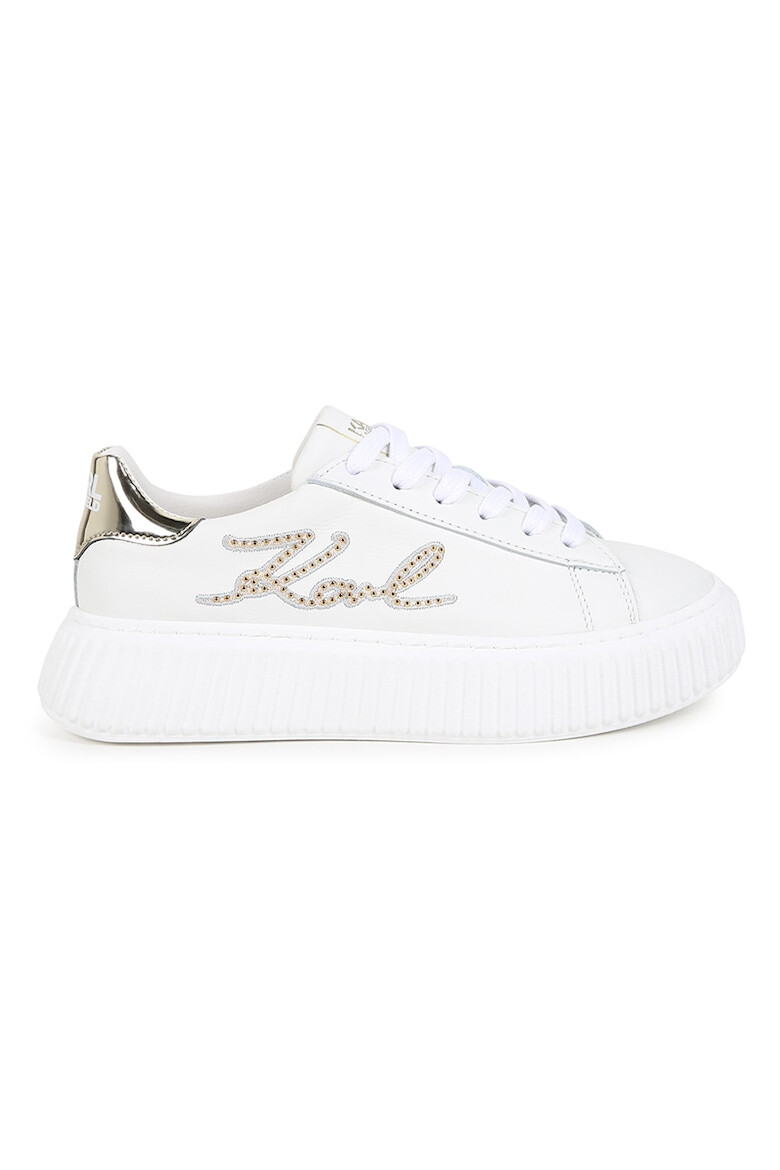 KARL LAGERFELD KIDS Pantofi sport cu logo brodat - Pled.ro