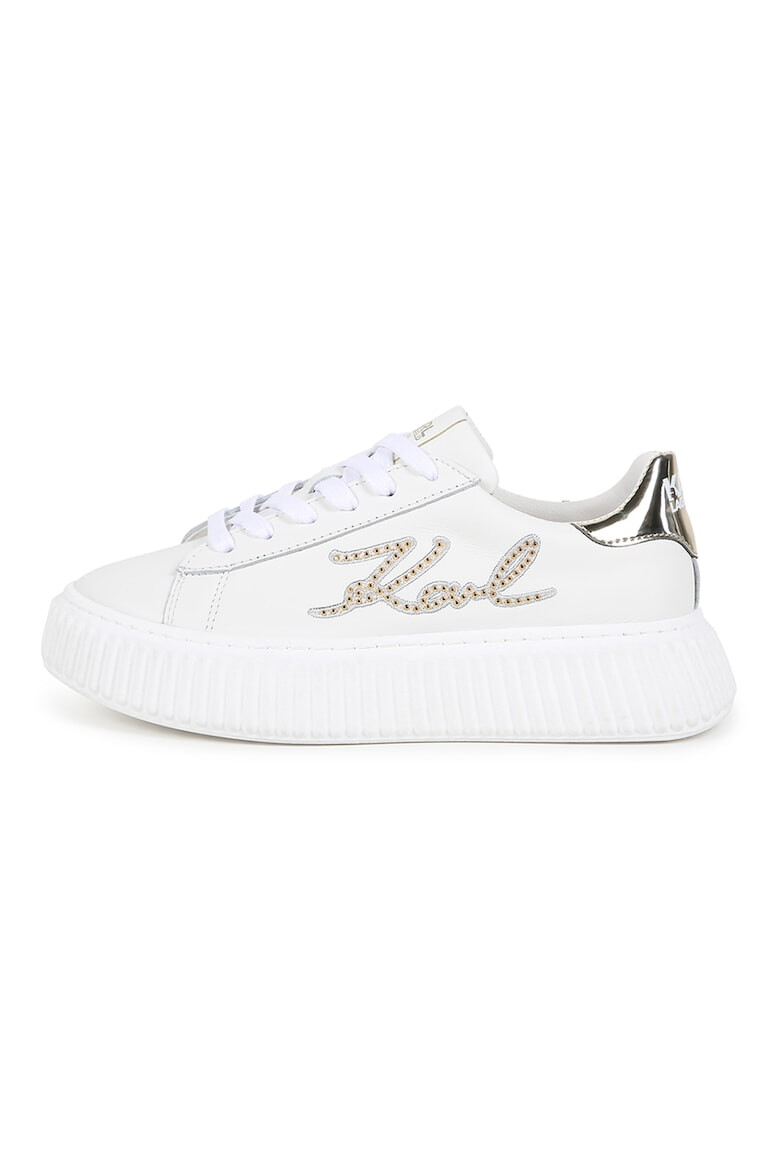 KARL LAGERFELD KIDS Pantofi sport cu logo brodat - Pled.ro