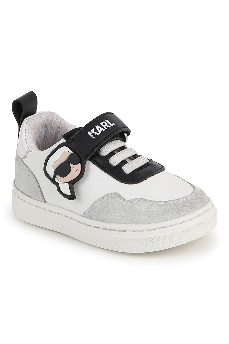 KARL LAGERFELD KIDS Pantofi sport de piele cu velcro - Pled.ro