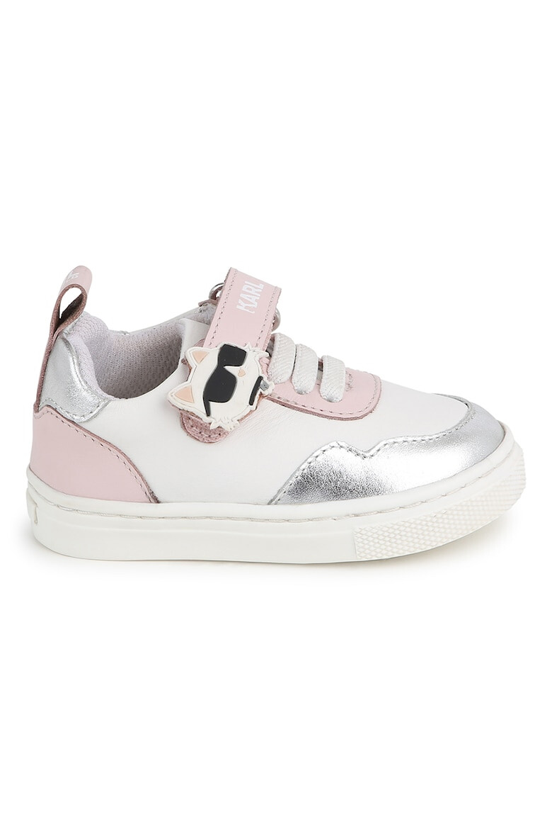 KARL LAGERFELD KIDS Pantofi sport de piele cu velcro - Pled.ro