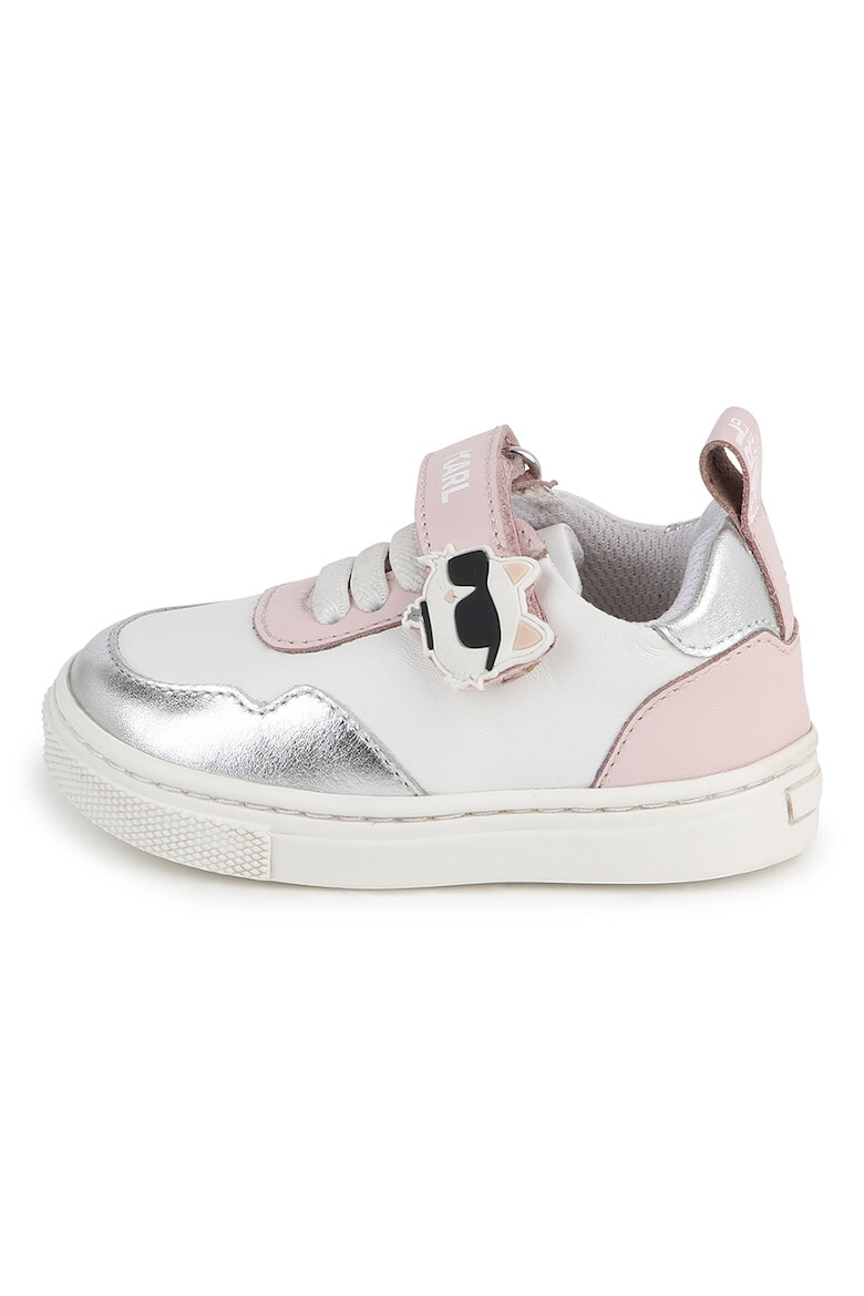 KARL LAGERFELD KIDS Pantofi sport de piele cu velcro - Pled.ro