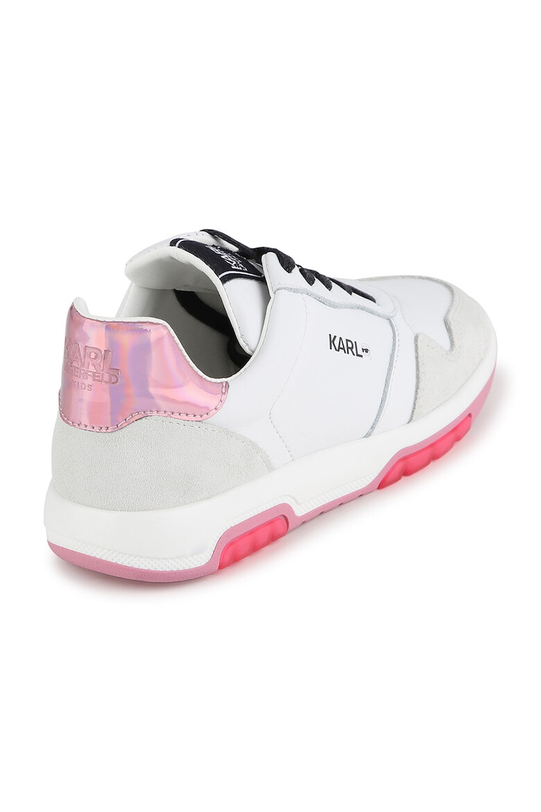 KARL LAGERFELD KIDS Pantofi sport din piele ecologica cu garnituri contrastante - Pled.ro