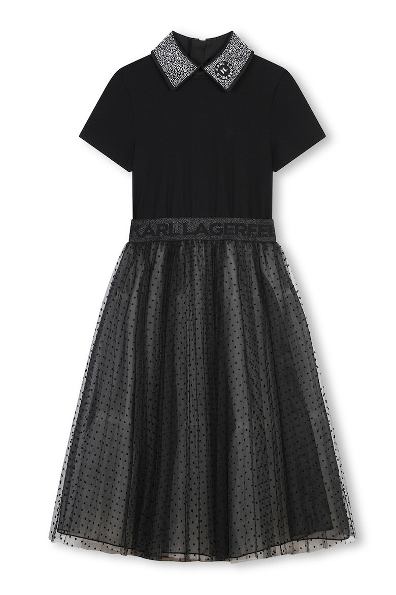 KARL LAGERFELD KIDS Rochie evazata cu strat exterior de tul - Pled.ro