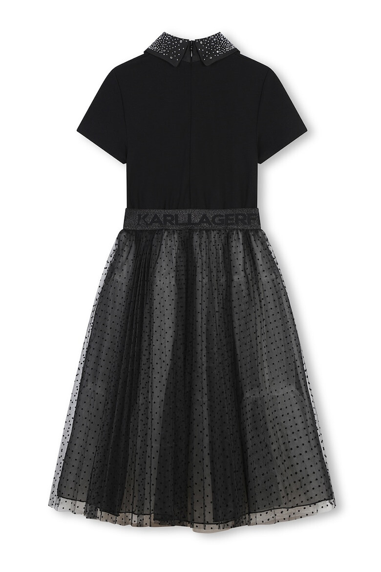 KARL LAGERFELD KIDS Rochie evazata cu strat exterior de tul - Pled.ro