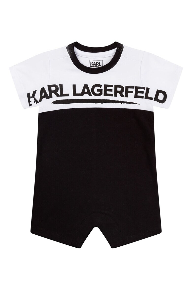 KARL LAGERFELD KIDS Salopeta scurta cu imprimeu logo - Pled.ro