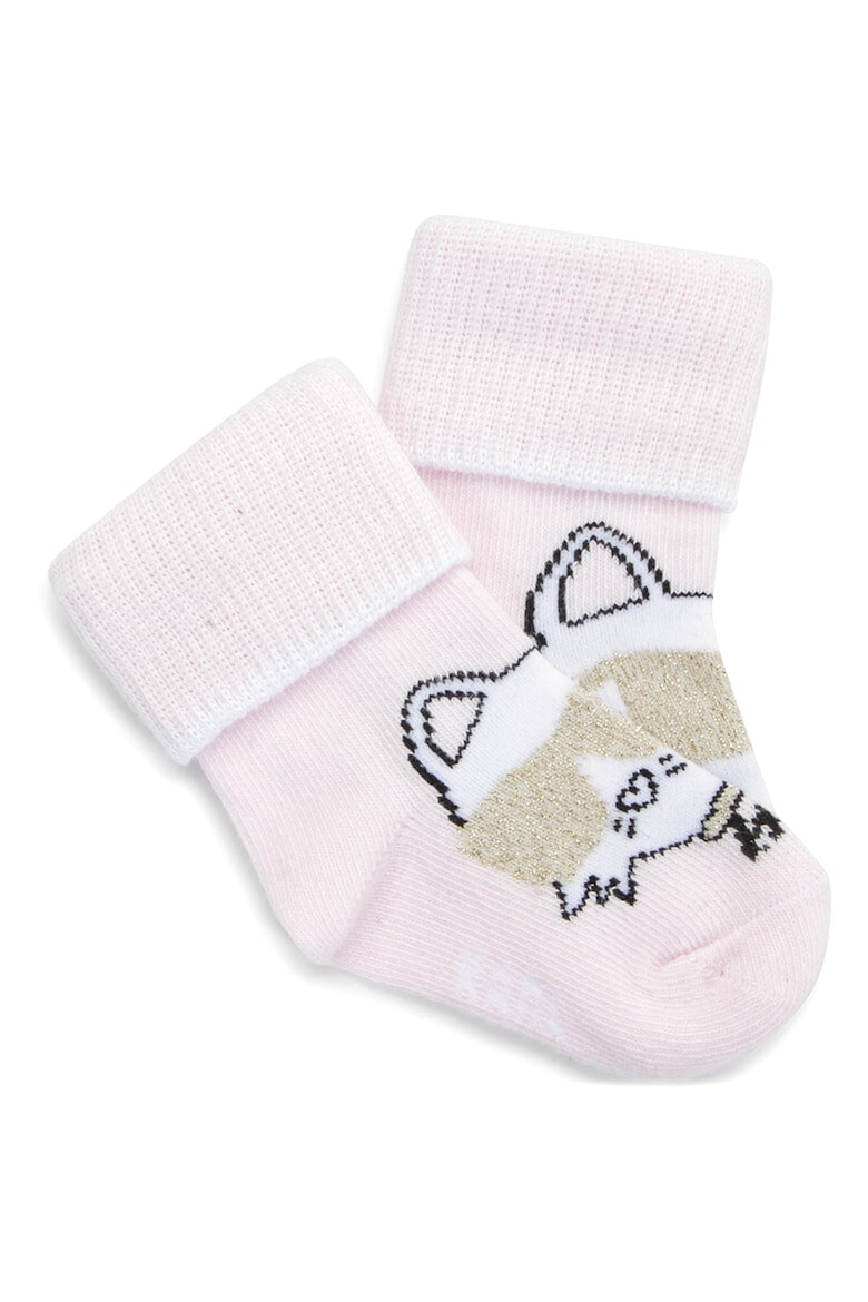 KARL LAGERFELD KIDS Set de sosete scurte cu model logo - 2 perechi - Pled.ro