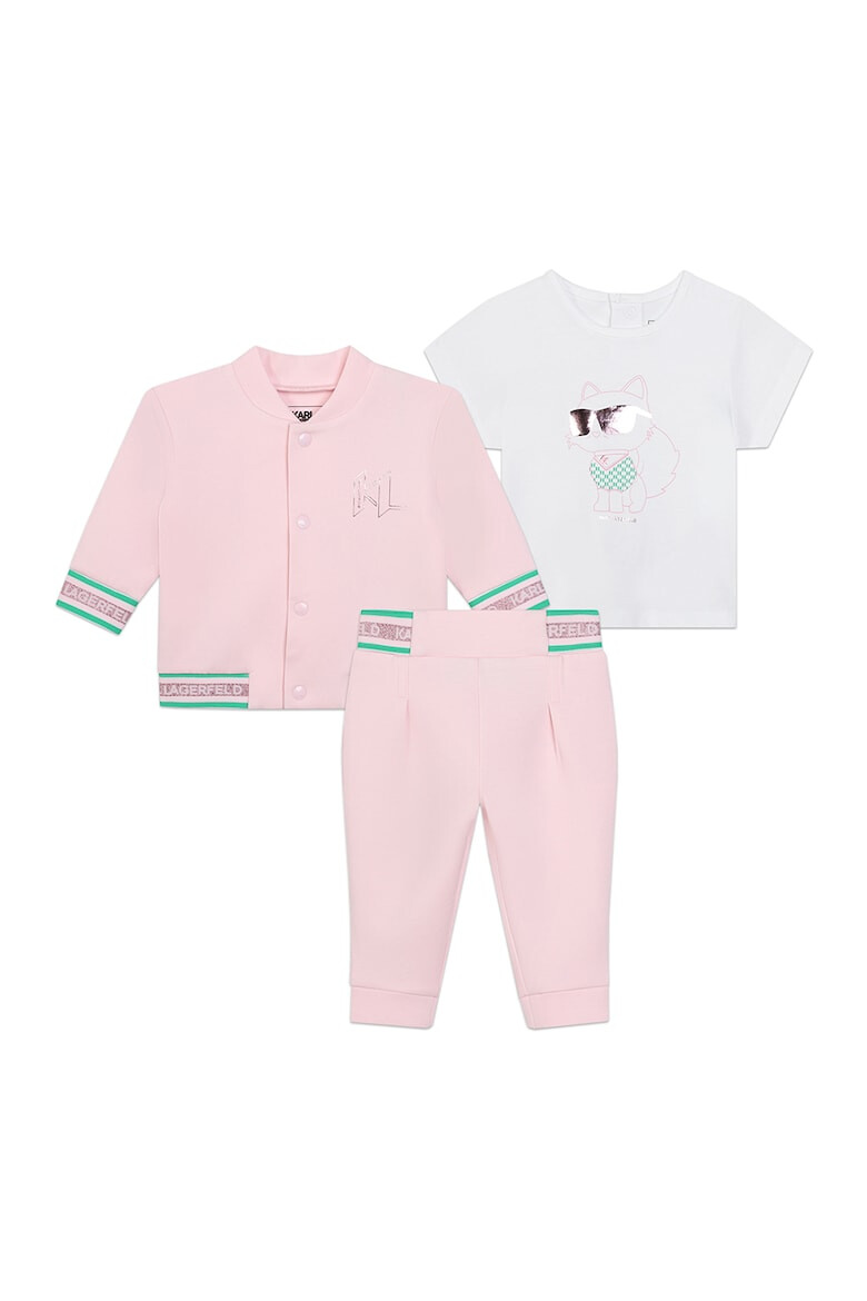 KARL LAGERFELD KIDS Set de trening si tricou din amestec de bumbac - Pled.ro