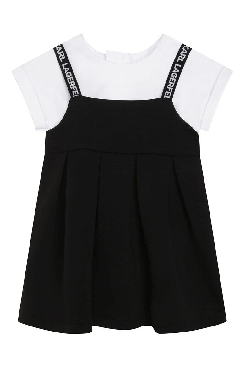 KARL LAGERFELD KIDS Set de tricou din amestec de bumbac cu rochie - 2 piese - Pled.ro