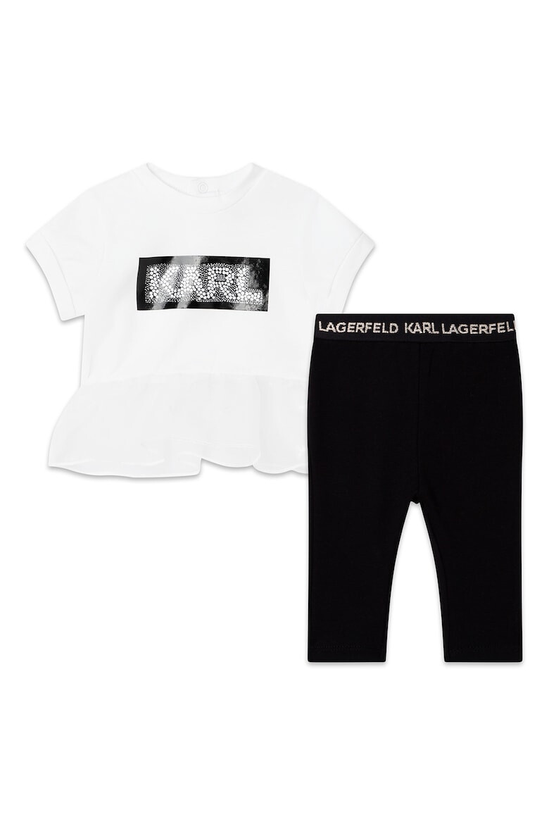 KARL LAGERFELD KIDS Set de tricou si colanti cu imprimeu - 2 piese - Pled.ro