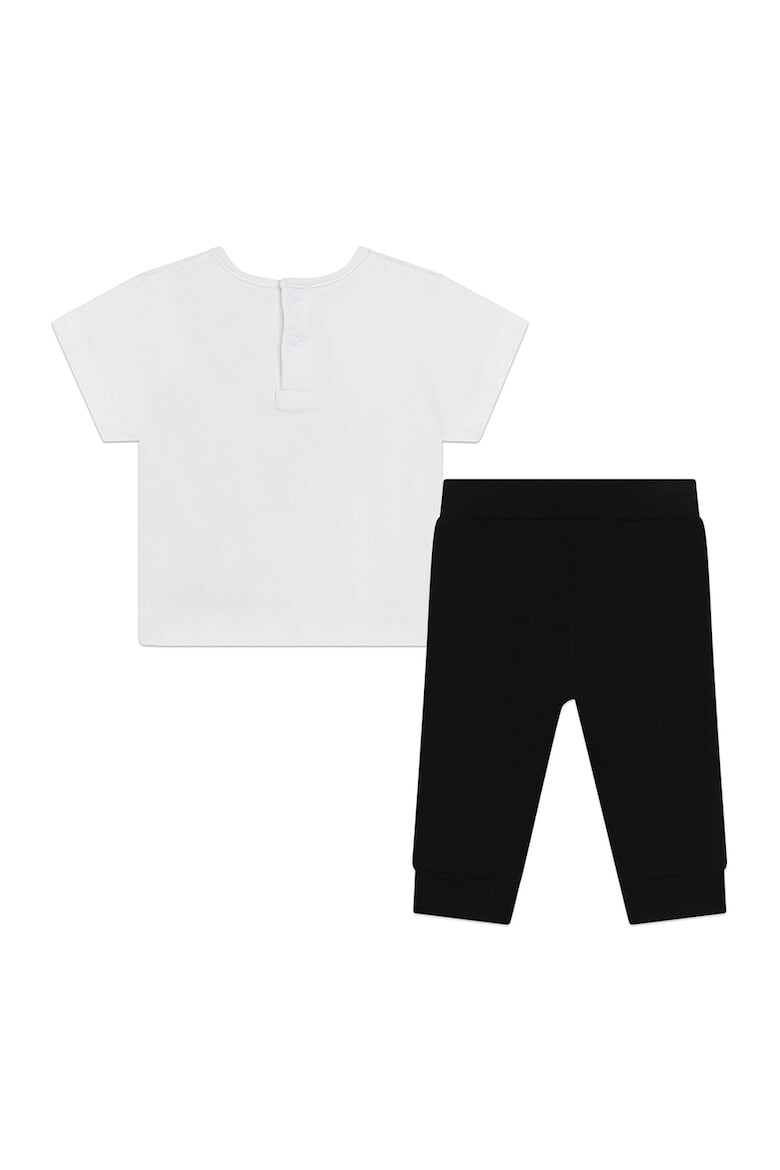 KARL LAGERFELD KIDS Set de tricou si colanti din bumbac - Pled.ro