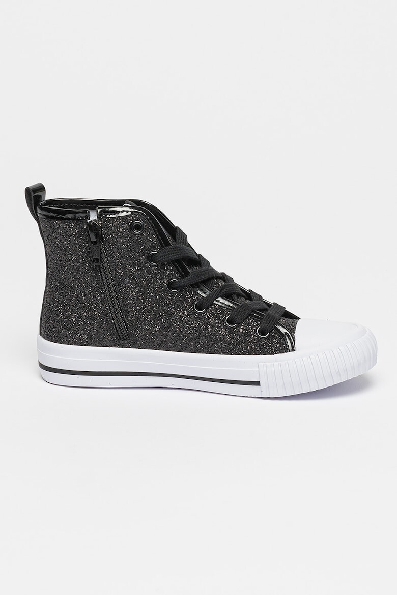 KARL LAGERFELD KIDS Tenisi high-top cu aspect stralucitor - Pled.ro