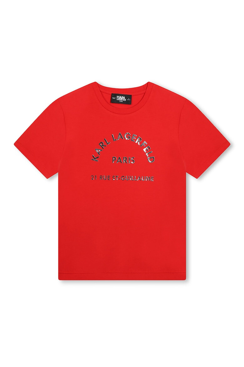 KARL LAGERFELD KIDS Tricou cu decolteu la baza gatului si logo - Pled.ro