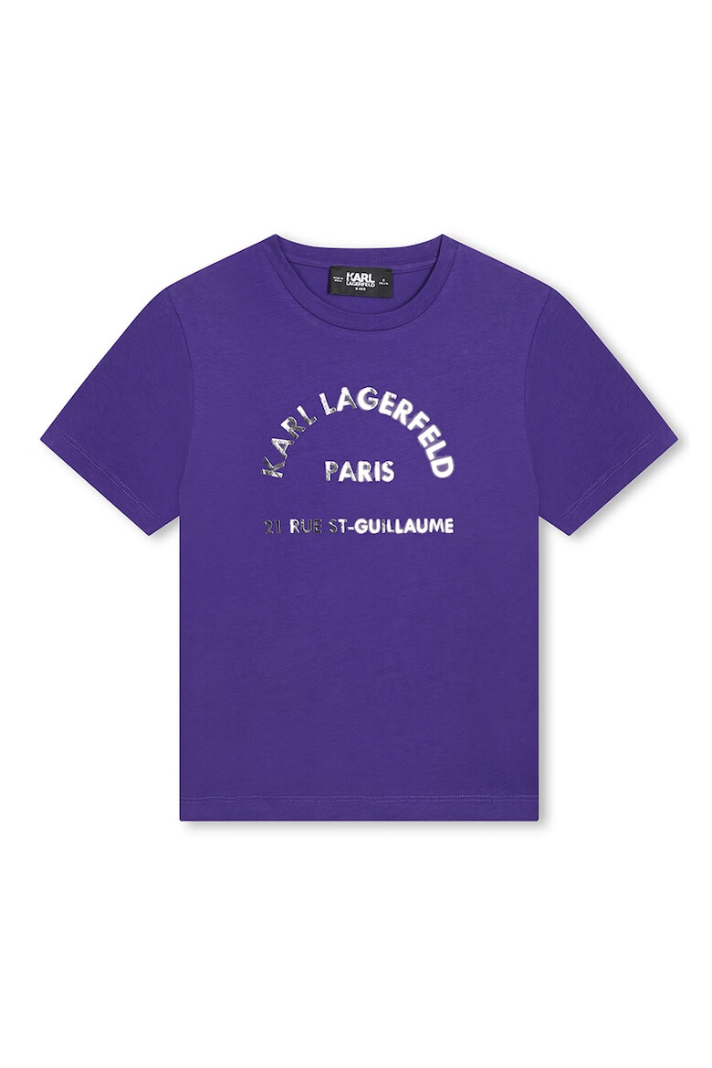 KARL LAGERFELD KIDS Tricou cu decolteu la baza gatului si logo - Pled.ro