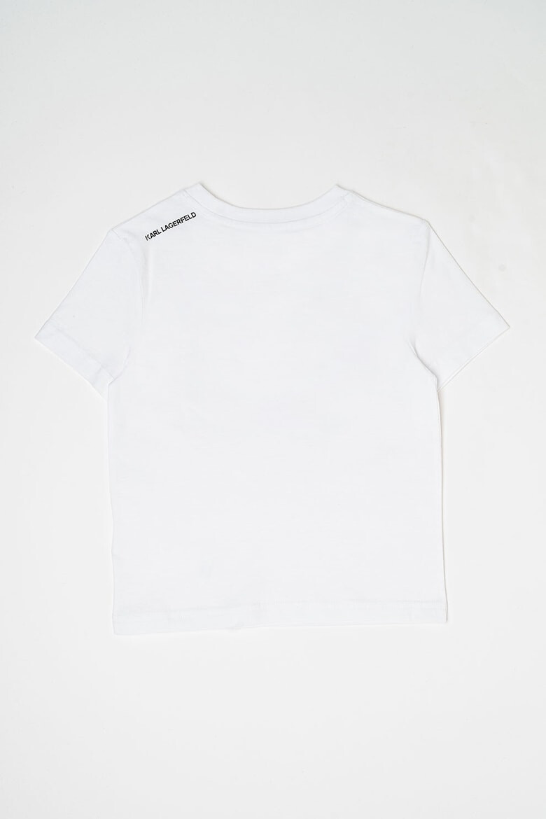 KARL LAGERFELD KIDS Tricou de bumbac cu decolteu la baza gatului si logo - Pled.ro