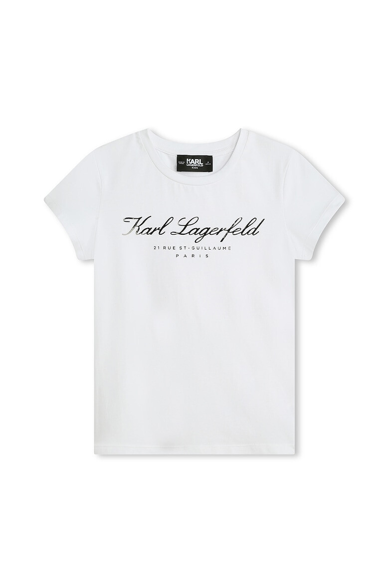 KARL LAGERFELD KIDS Tricou din amestec de modal cu imprimeu logo - Pled.ro