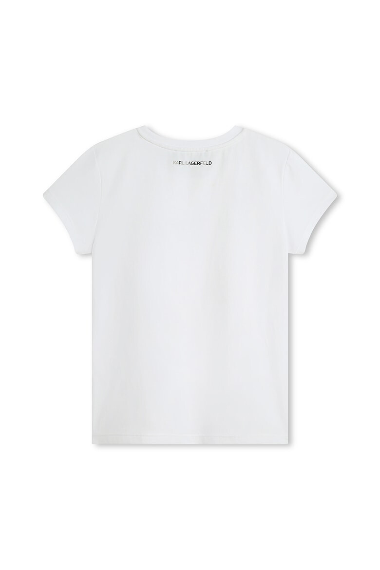 KARL LAGERFELD KIDS Tricou din amestec de modal cu imprimeu logo - Pled.ro