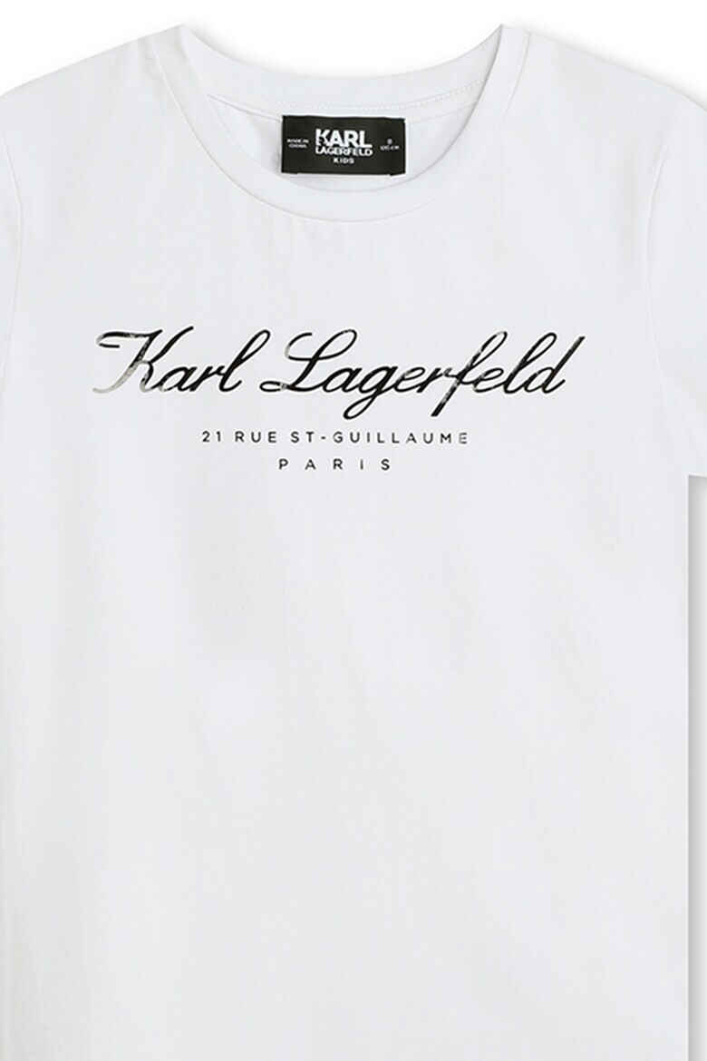 KARL LAGERFELD KIDS Tricou din amestec de modal cu imprimeu logo - Pled.ro