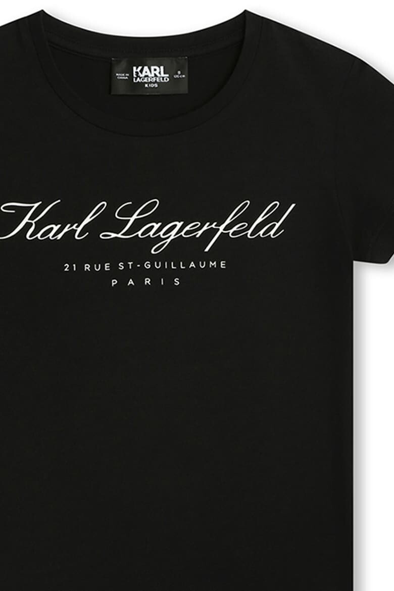 KARL LAGERFELD KIDS Tricou din amestec de modal cu imprimeu logo - Pled.ro