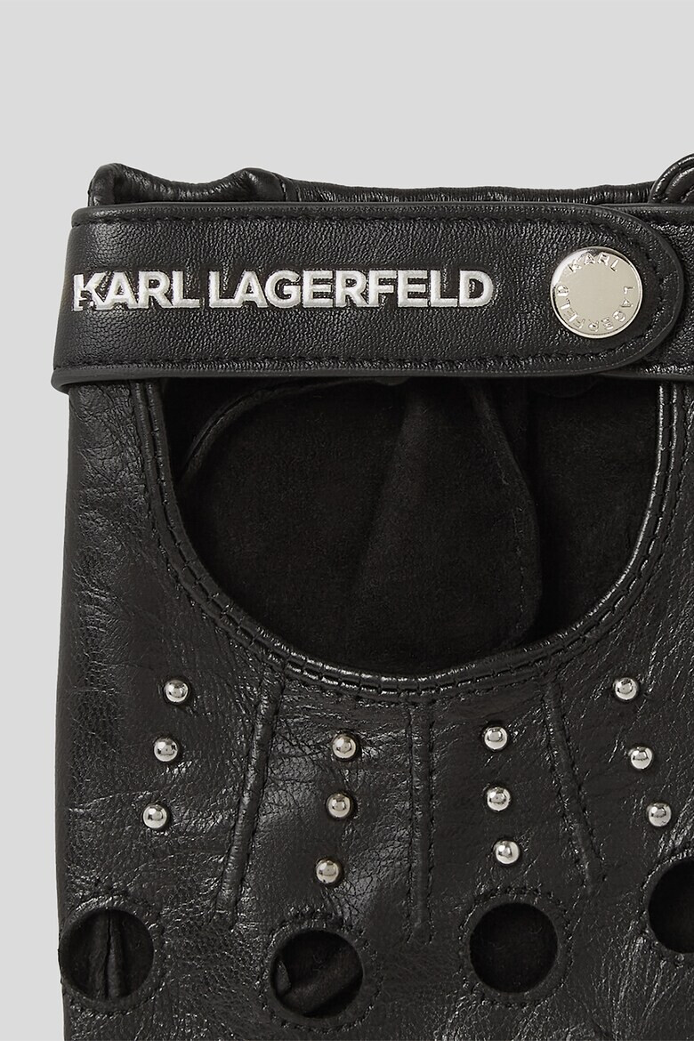 Karl Lagerfeld Manusi fara degete cu aplicatii cu nituri K/Essential - Pled.ro