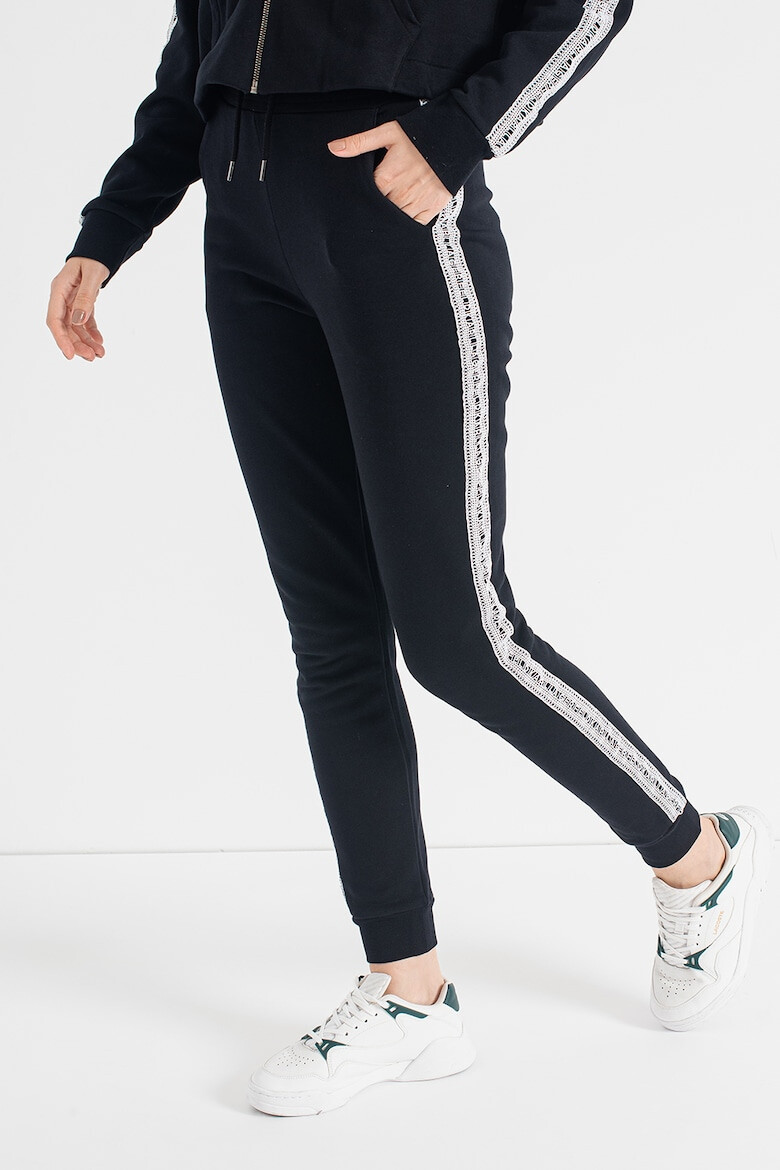 Karl Lagerfeld Pantaloni sport de bumbac organic cu banda cu logo - Pled.ro