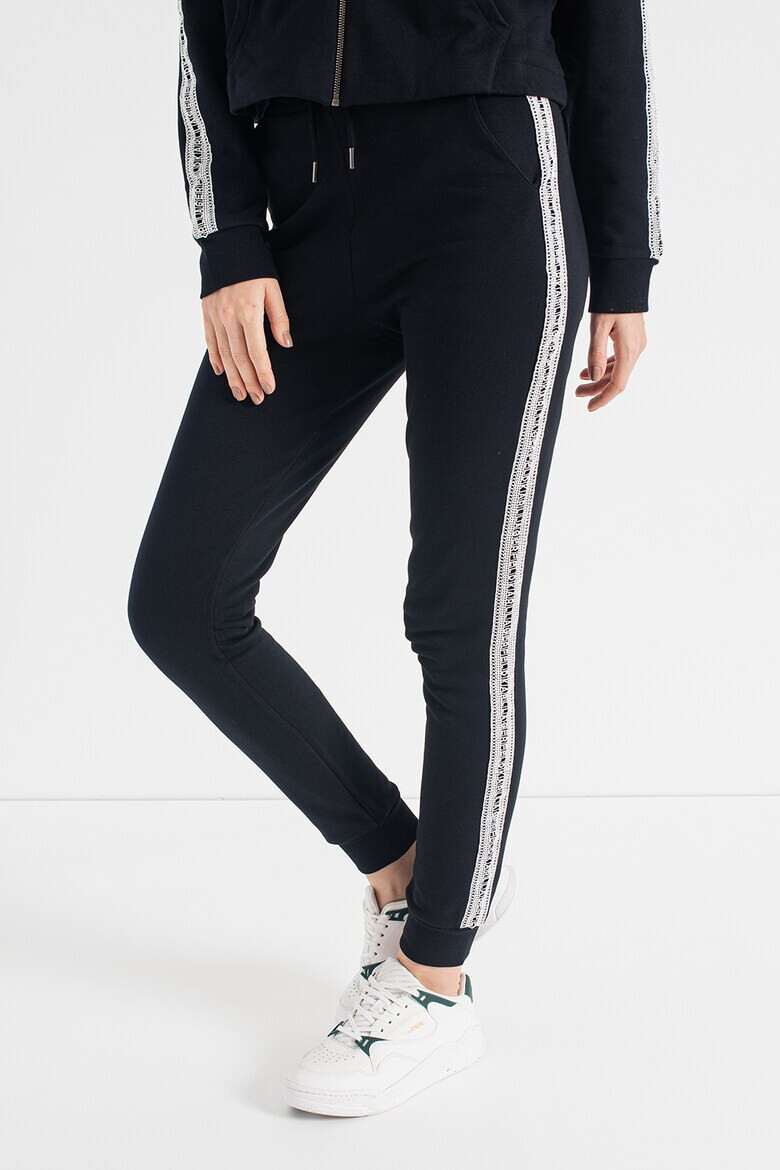 Karl Lagerfeld Pantaloni sport de bumbac organic cu banda cu logo - Pled.ro