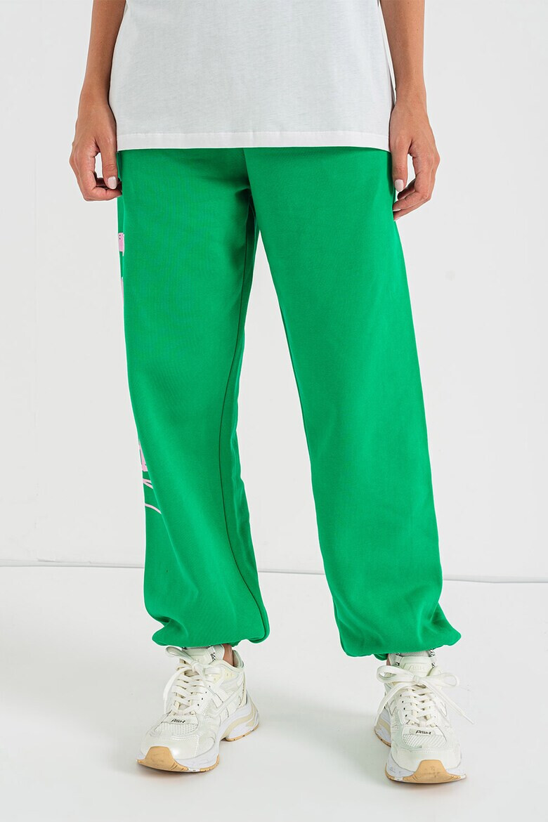 Karl Lagerfeld Pantaloni sport din amestec de bumbac organic cu imprimeu logo - Pled.ro