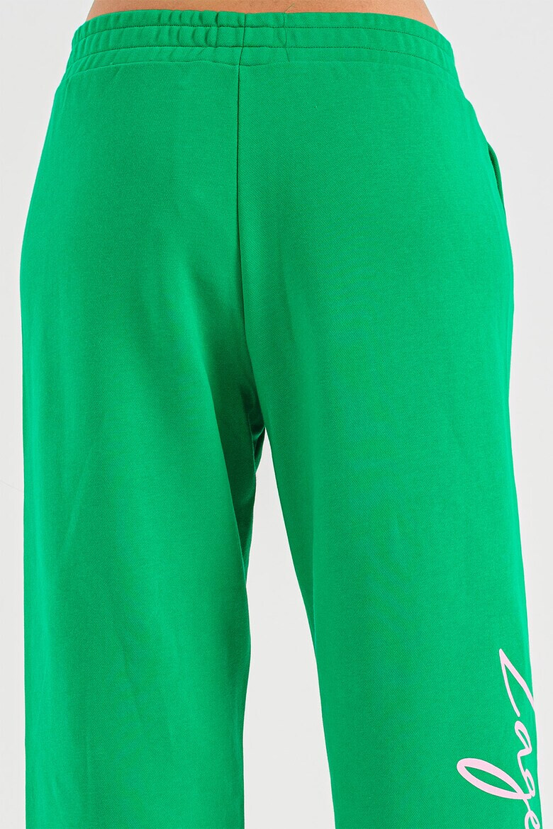 Karl Lagerfeld Pantaloni sport din amestec de bumbac organic cu imprimeu logo - Pled.ro