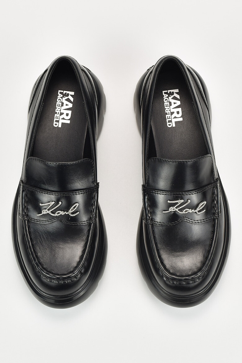 Karl Lagerfeld Pantofi loafer din piele cu model piele de reptila - Pled.ro