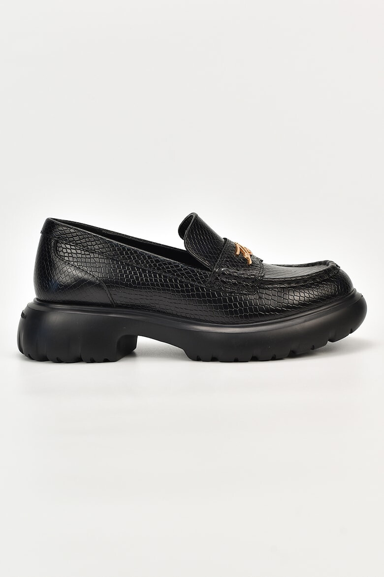 Karl Lagerfeld Pantofi loafer din piele cu model piele de reptila - Pled.ro