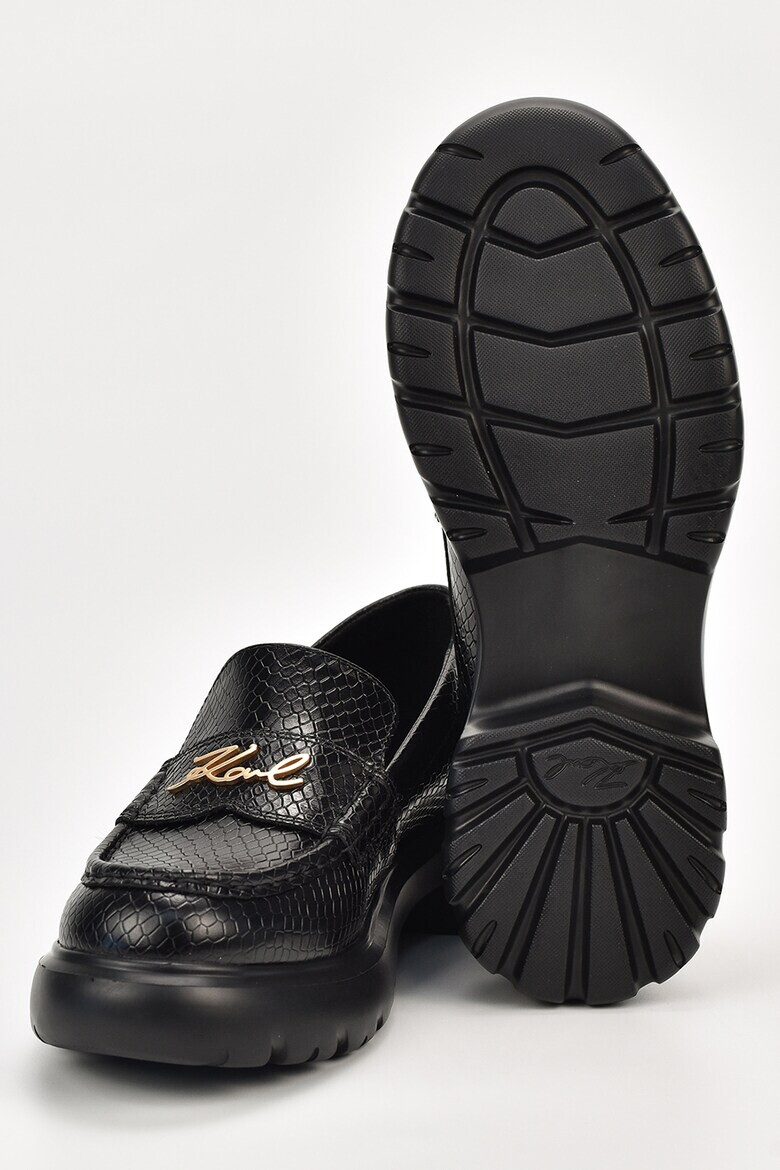 Karl Lagerfeld Pantofi loafer din piele cu model piele de reptila - Pled.ro