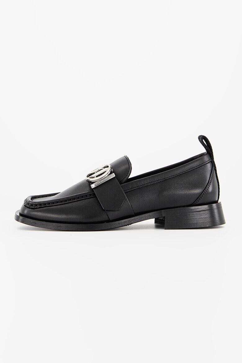 Karl Lagerfeld Pantofi loafer din piele cu toc si talisman cu logo Lords - Pled.ro