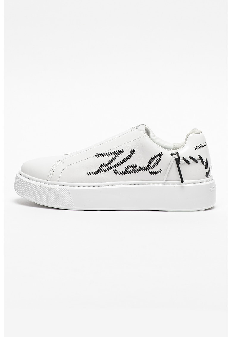 Karl Lagerfeld Pantofi slip-on din piele cu logo cusut - Pled.ro