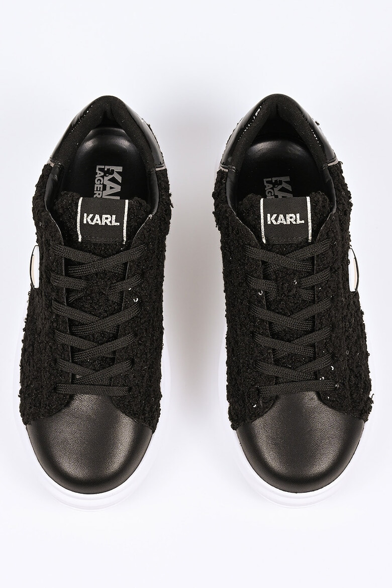 Karl Lagerfeld Pantofi sport cu segmente din material teddy - Pled.ro