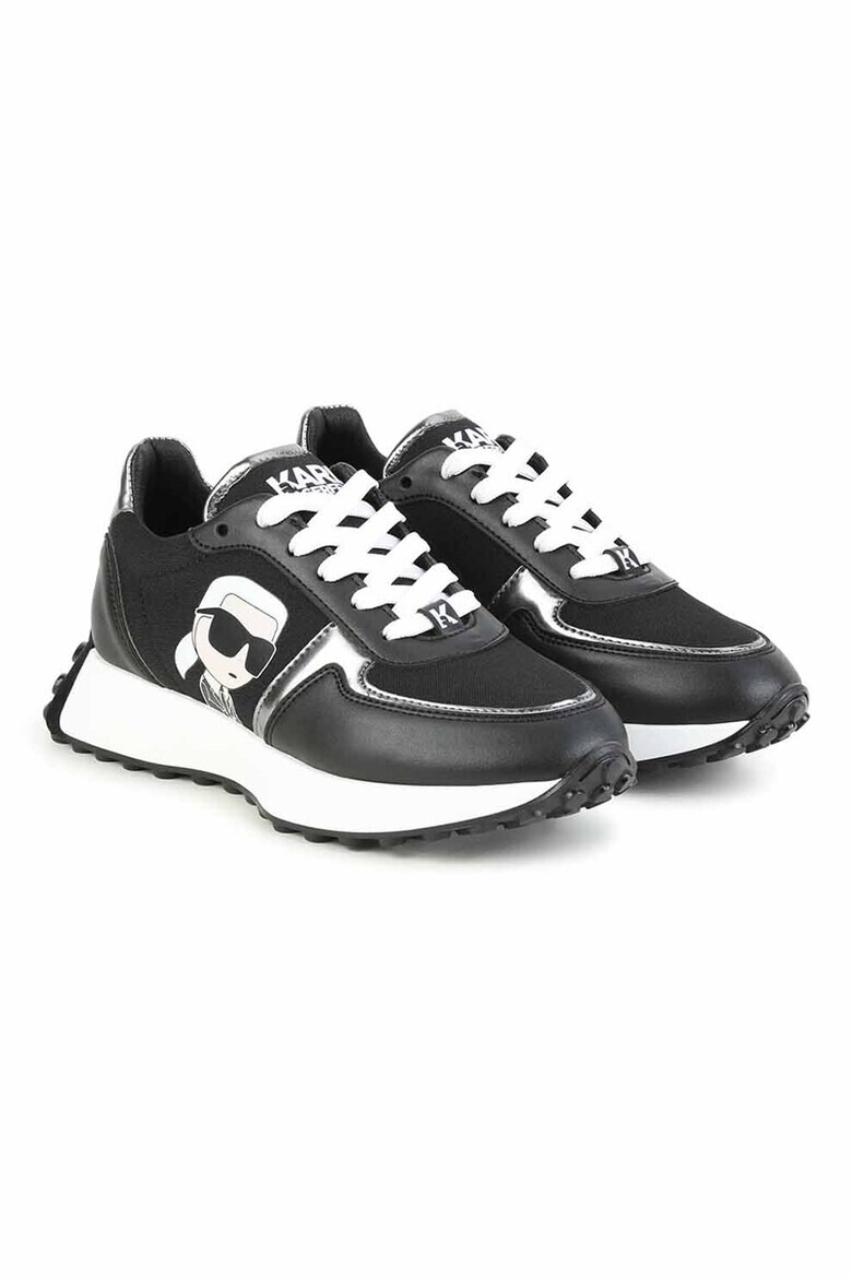 KARL LAGERFELD KIDS Pantofi sport cu segmente sintetice si logo - Pled.ro